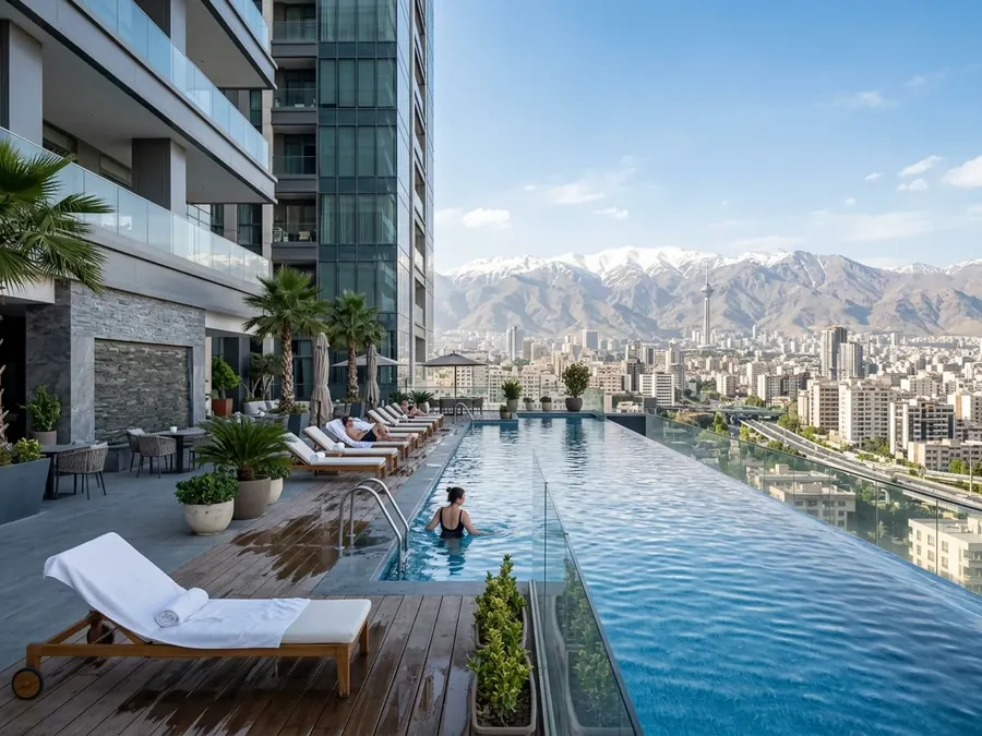 استخر روف‌گاردن برج مسکونی